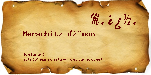 Merschitz Ámon névjegykártya